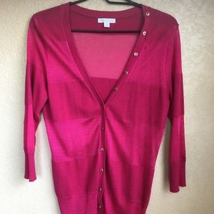 New York and company pink cardigan